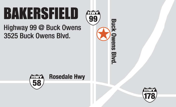 Gibbs Truck Centers in Bakersfield Map