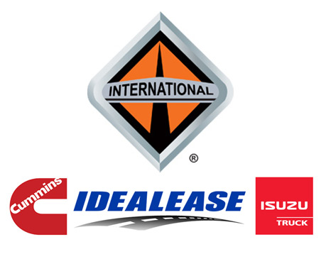 International, Cummins, Isuzu, Idealease Logos