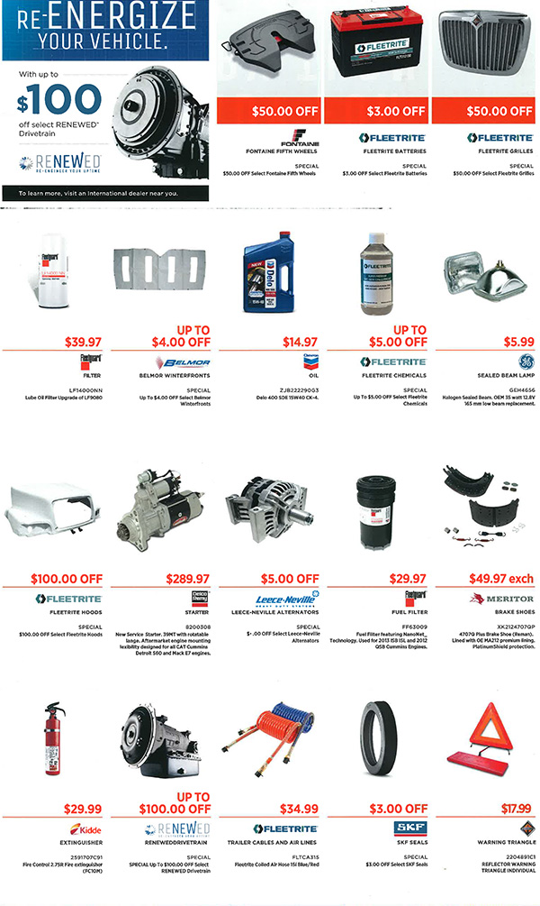 Current Parts Special Flyer Ad