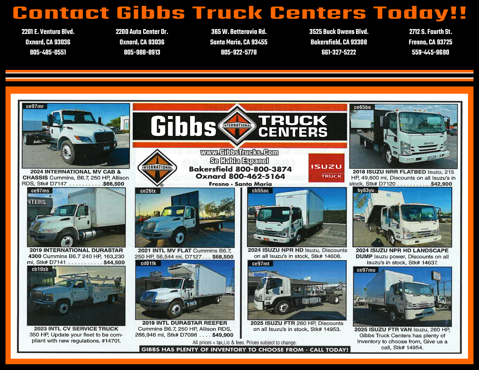 Current Truck Paper Ad