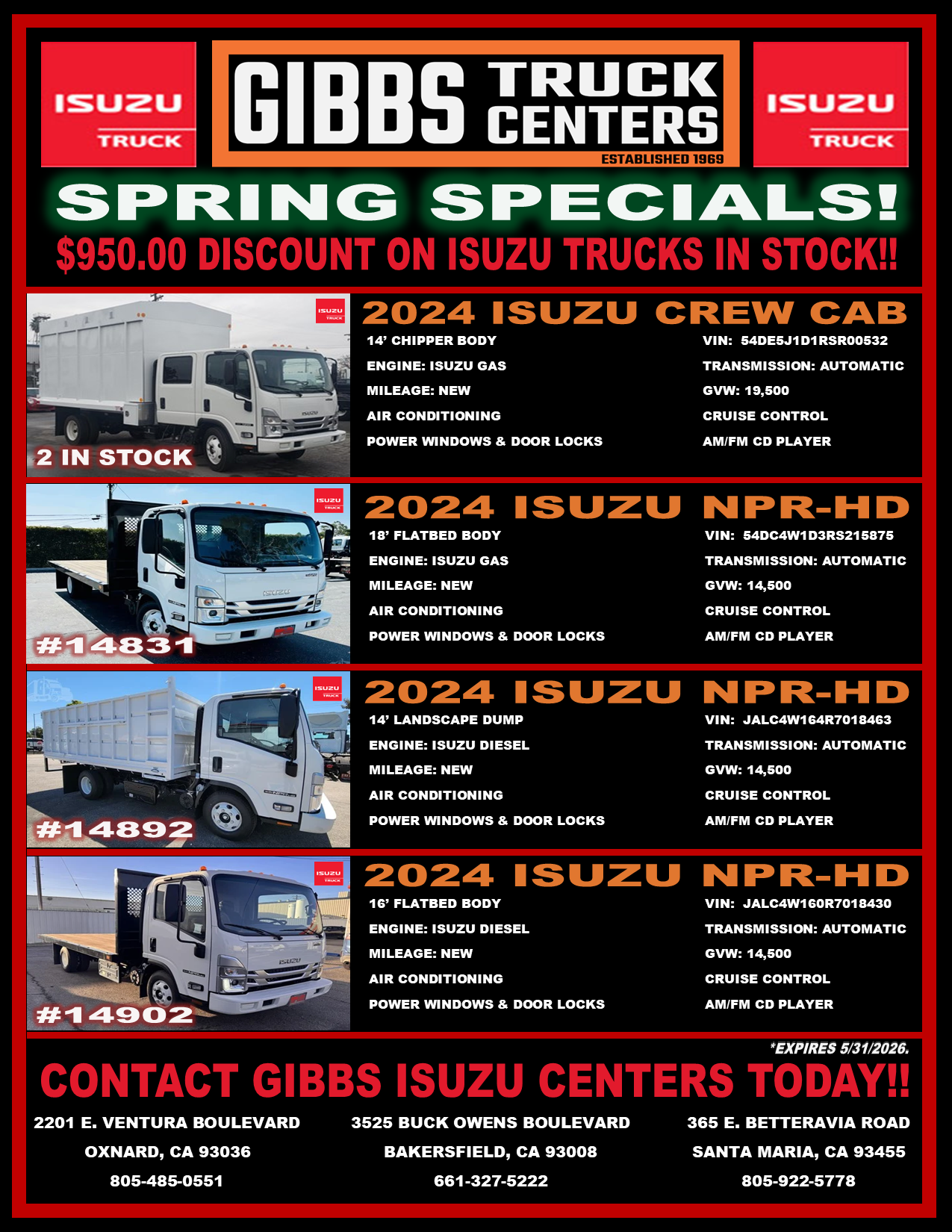 Isuzu Inventory Flyer