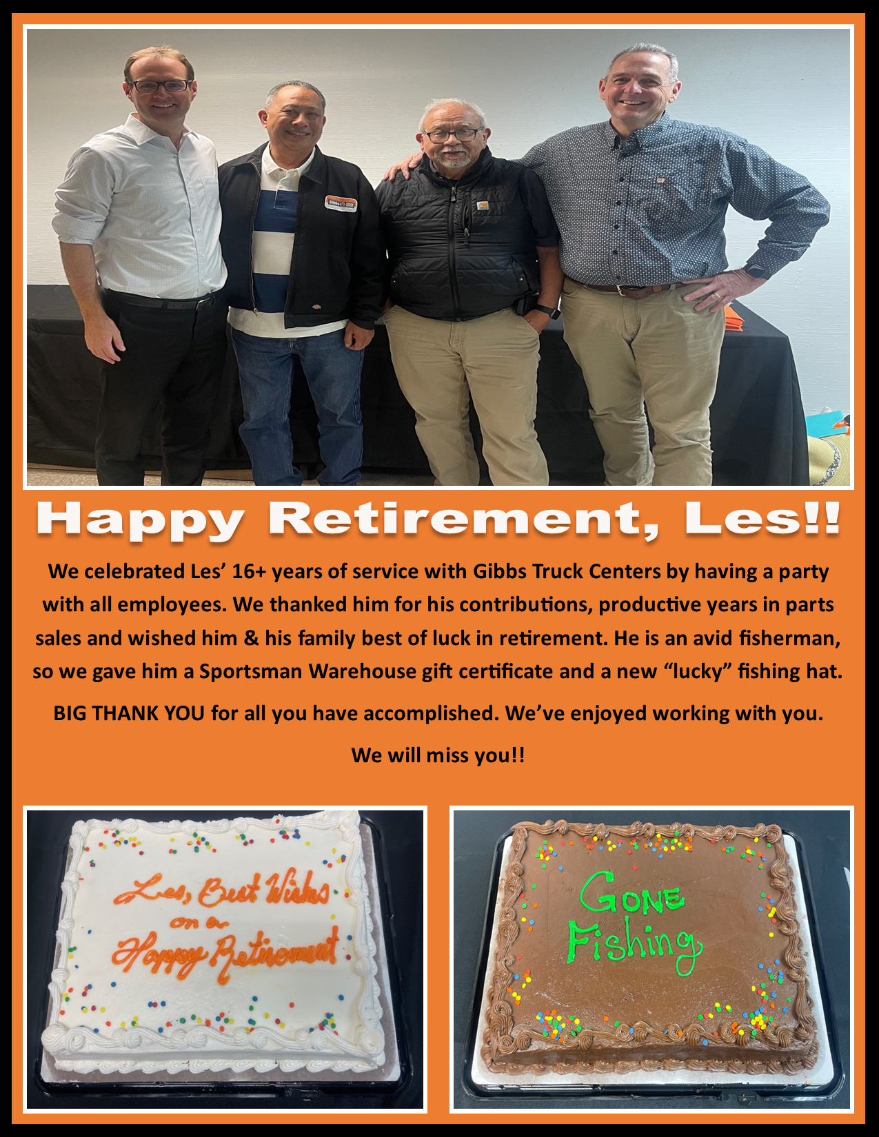 Les Lew Retirement Flyer