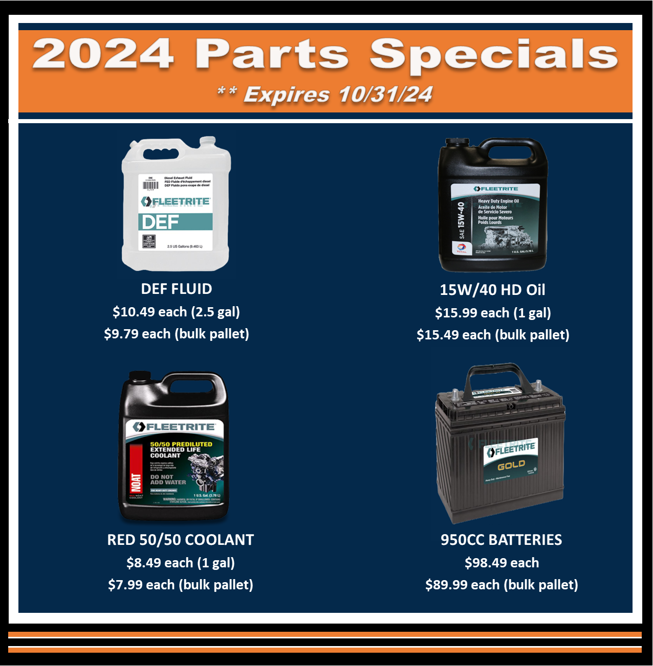 Current Parts Specials Flyer